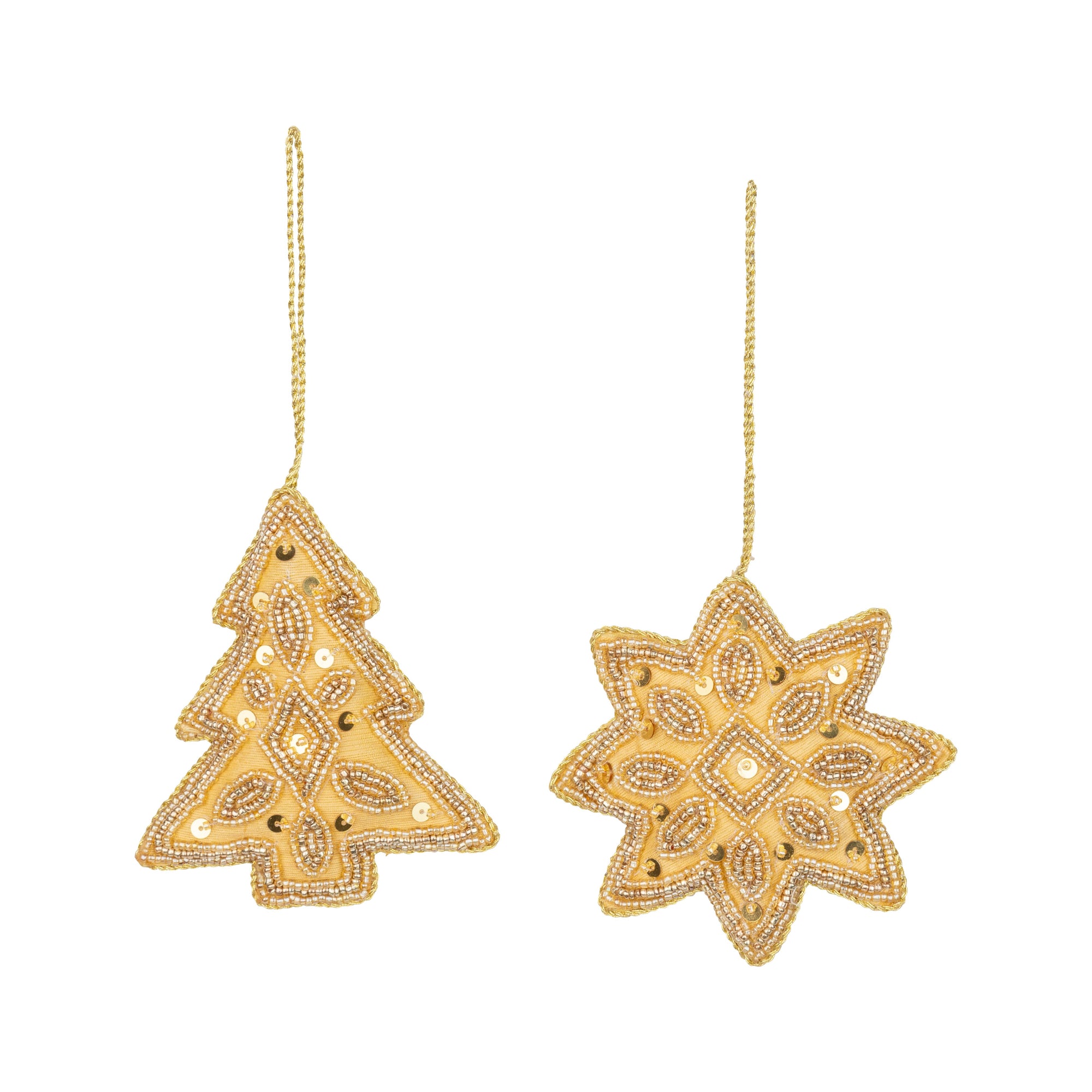 Gold Beaded Ornaments