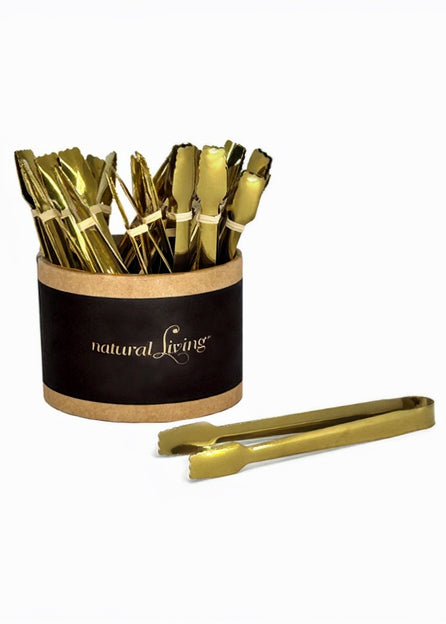 Mini Gold Serving Tongs