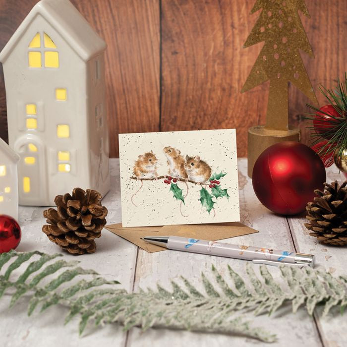 Wrendale Mini Card - Christmas Mice