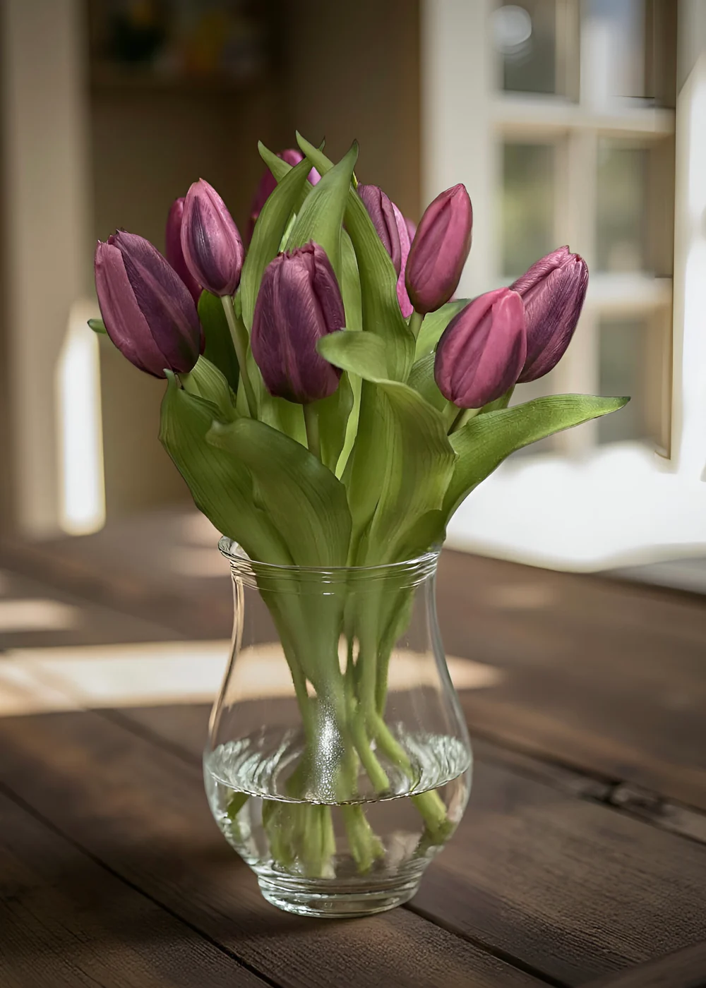 12" Fresh Touch Formosa Tulip Bundle - Dark Plum