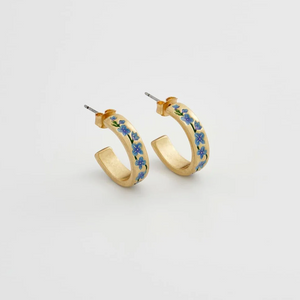 Forget-Me-Not Hoop Earrings