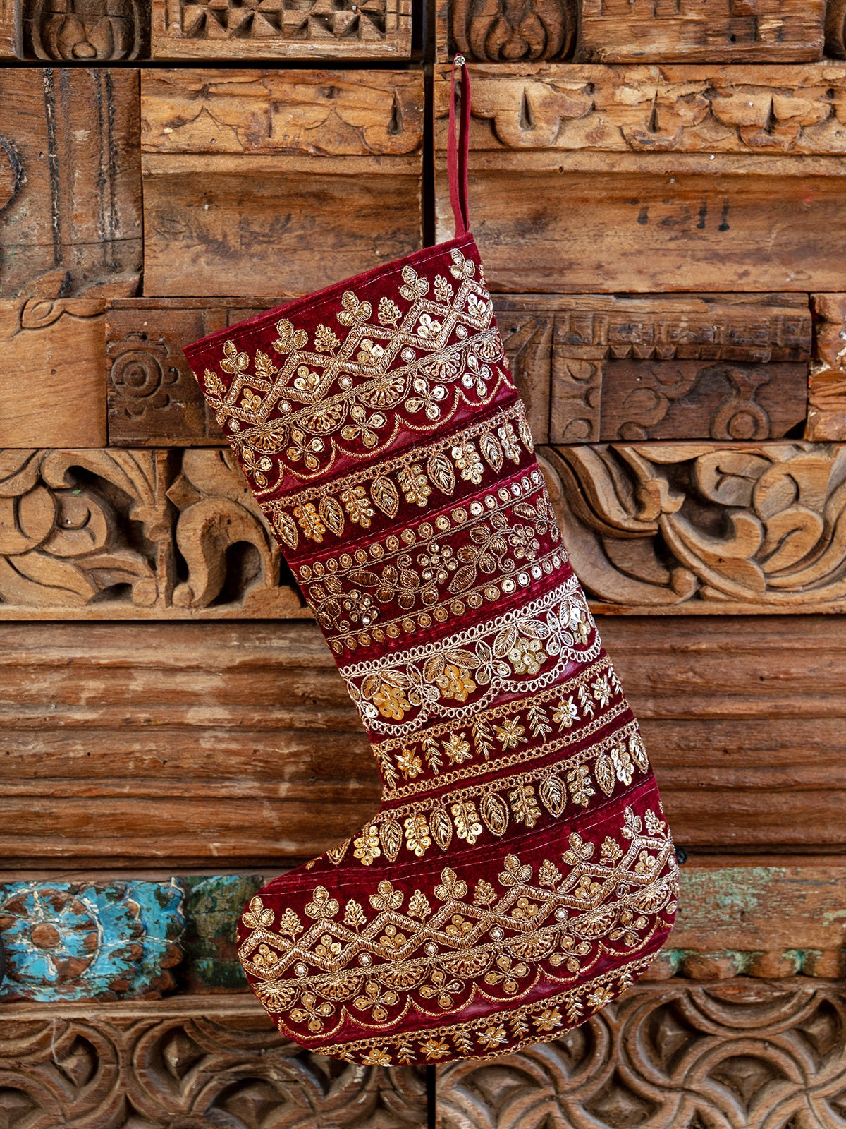 April Cornell Bel Canto Stocking - Burgundy