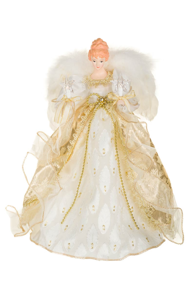 Gold & Ivory Treetop Angel