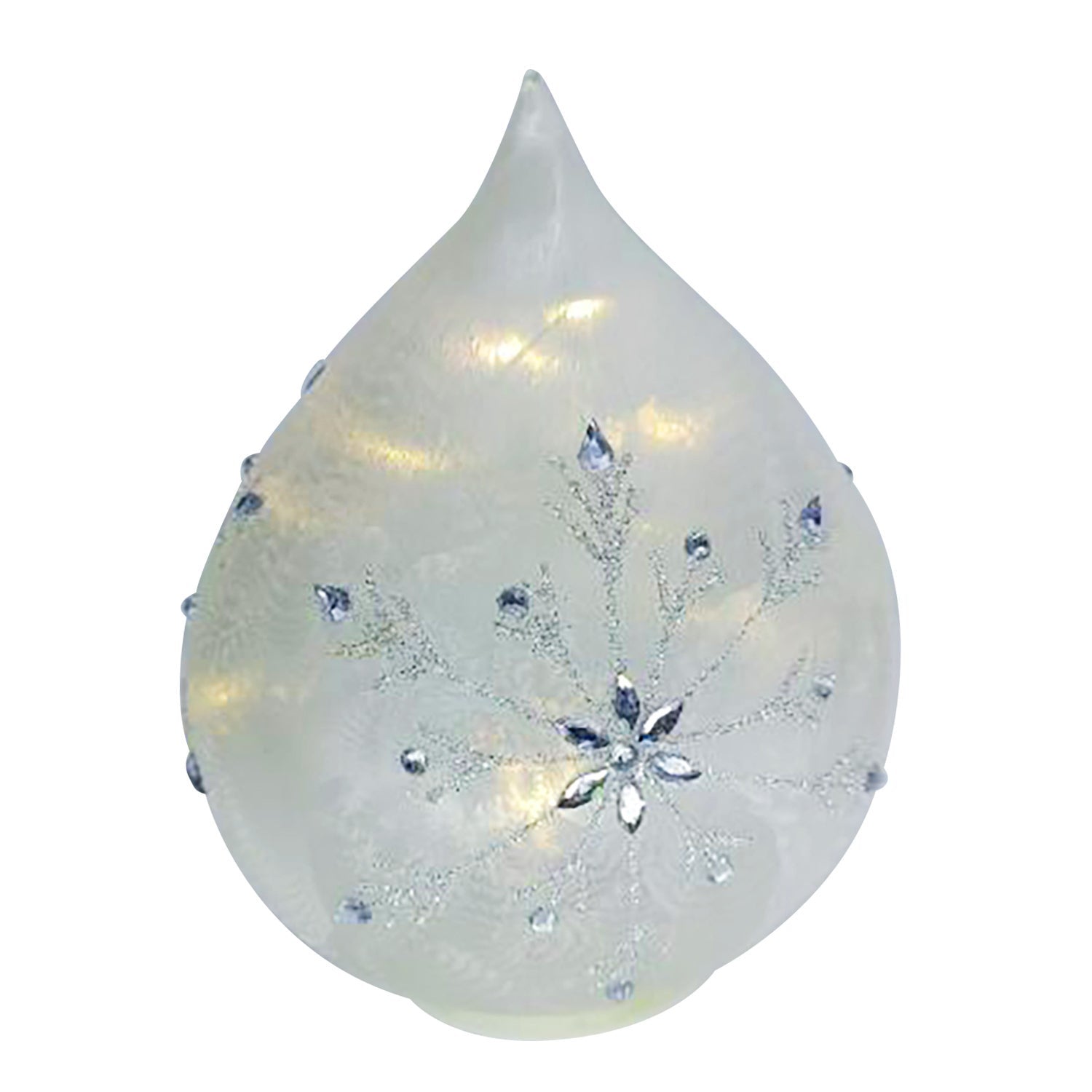 Frosted Tear Drop Table Decor