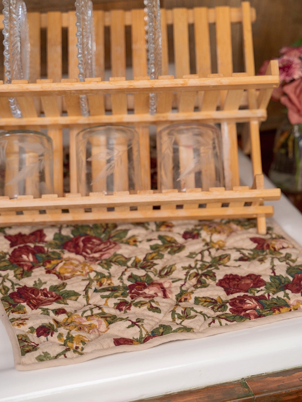 April Cornell Winter Rose Drying Mat
