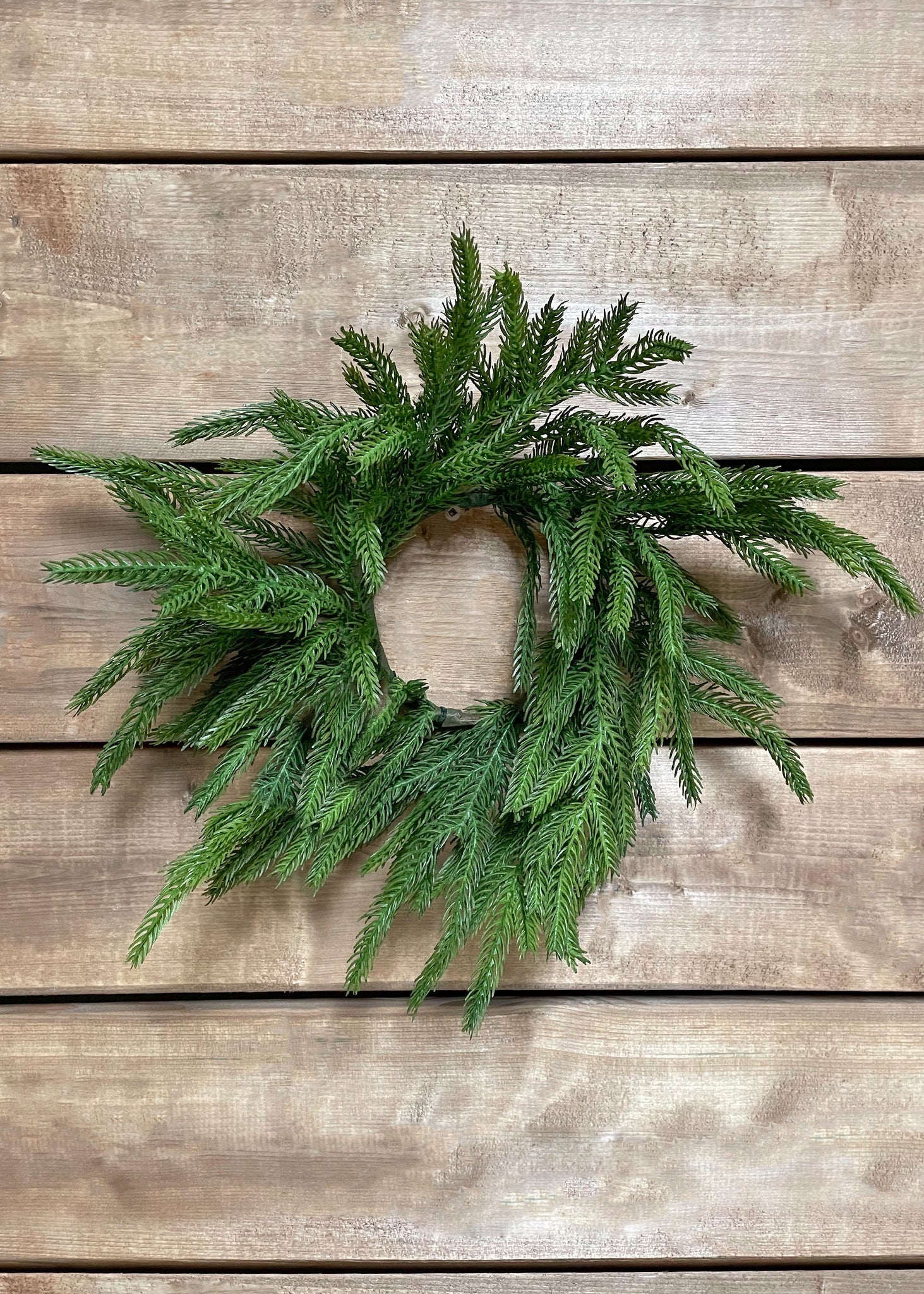 Fresh Touch Norfolk Pine Wreath/Candle Ring