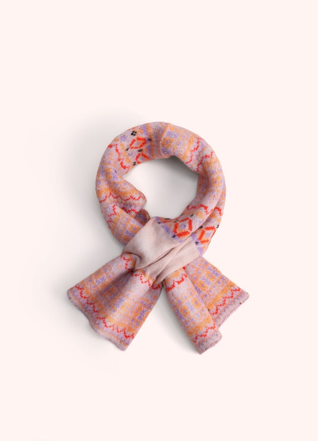 Fair Isle Scarf - Cream Mix