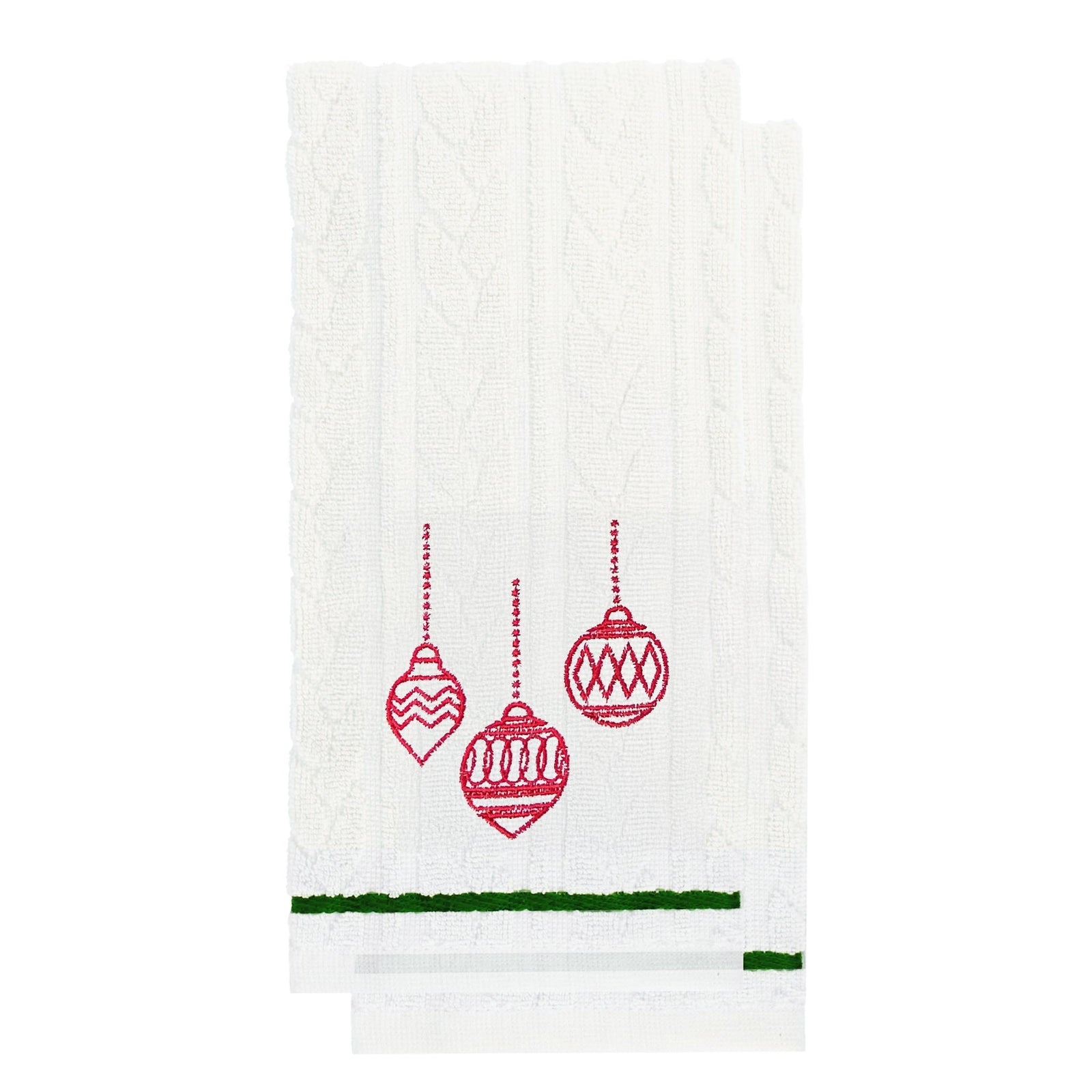 Embroidered Ornament Tea Towels