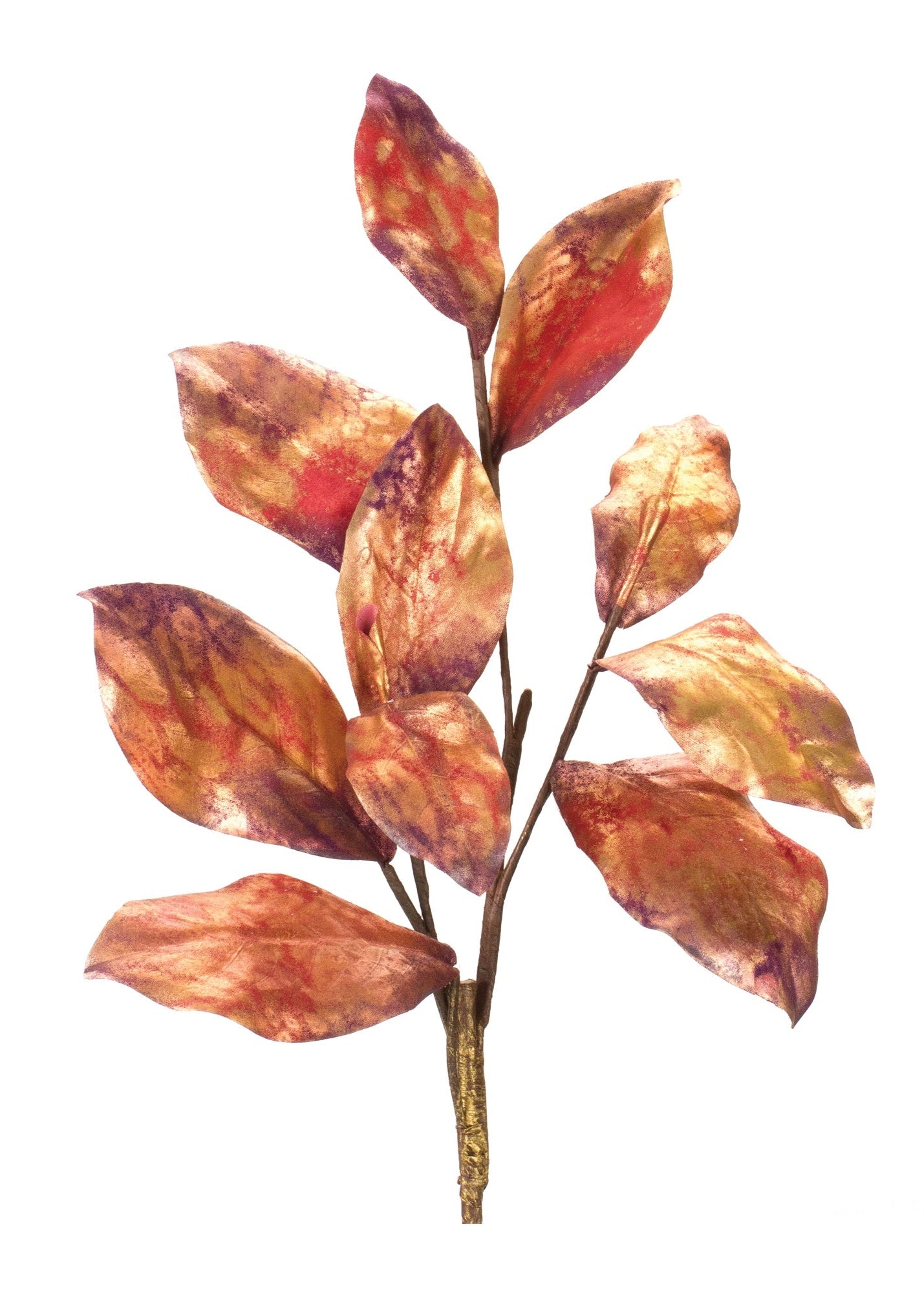 Metallic Autumn Leaf Spray