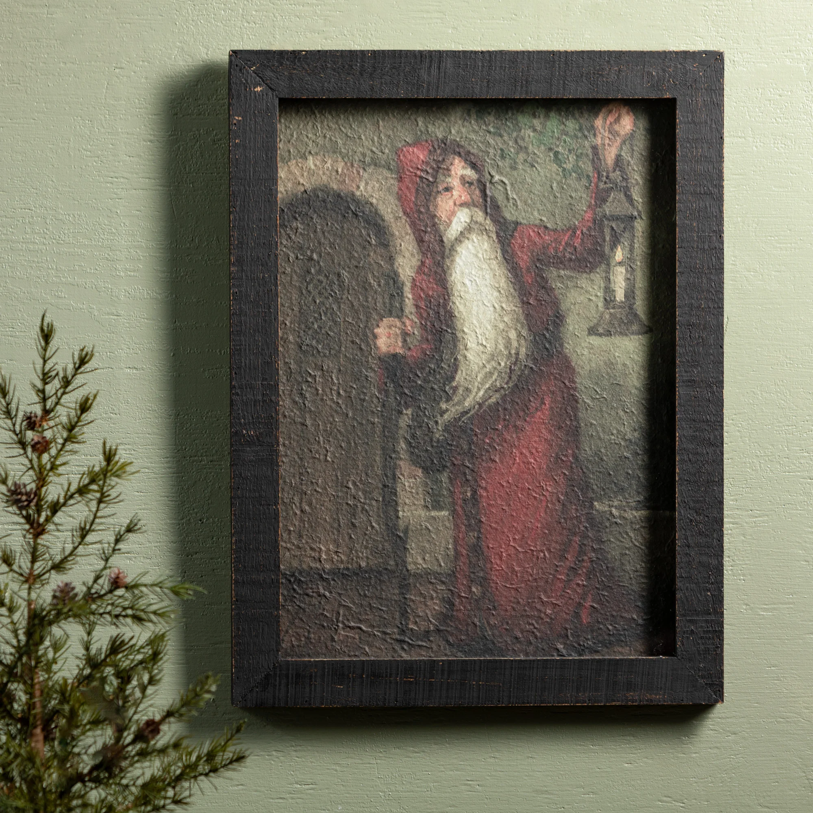 Santa with Lantern Wall Art