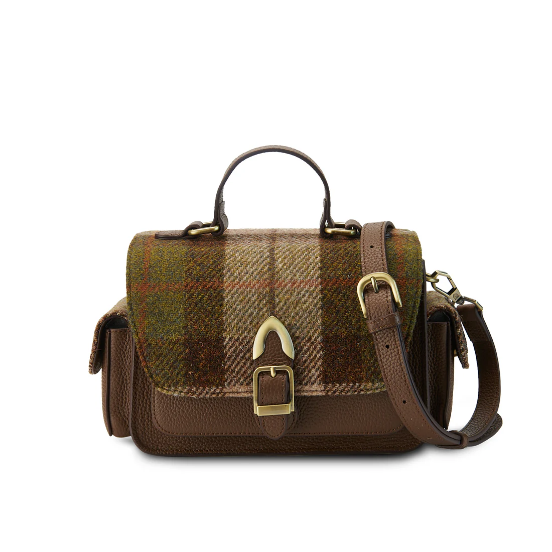 The Melrose Crossbody - Chestnut Tartan - Genuine Leather