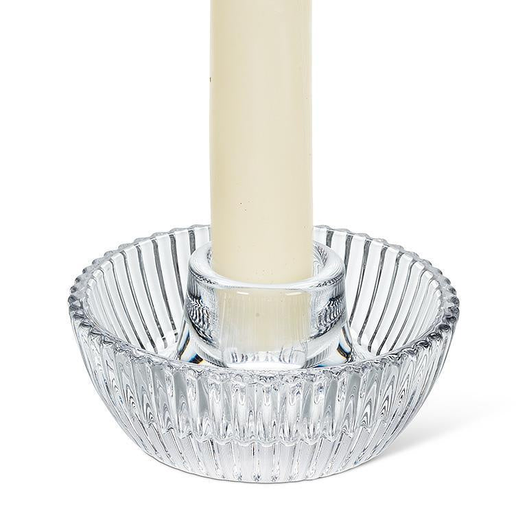 Ribbed Round Candle Holder