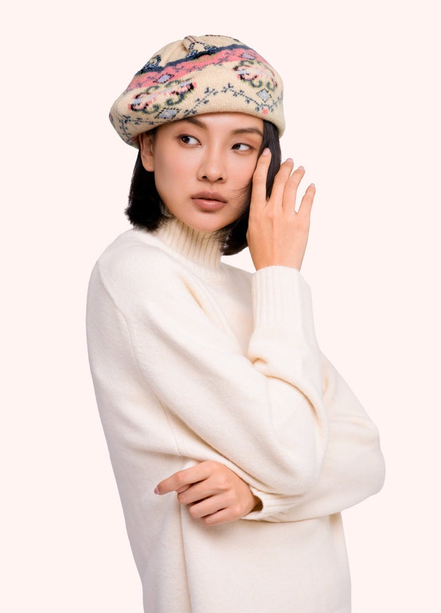 Scandi Beret - Cream Mix