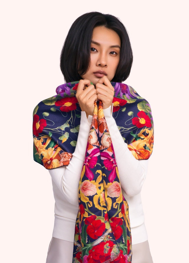 Lux Scarf - Botanical Kaleidoscope