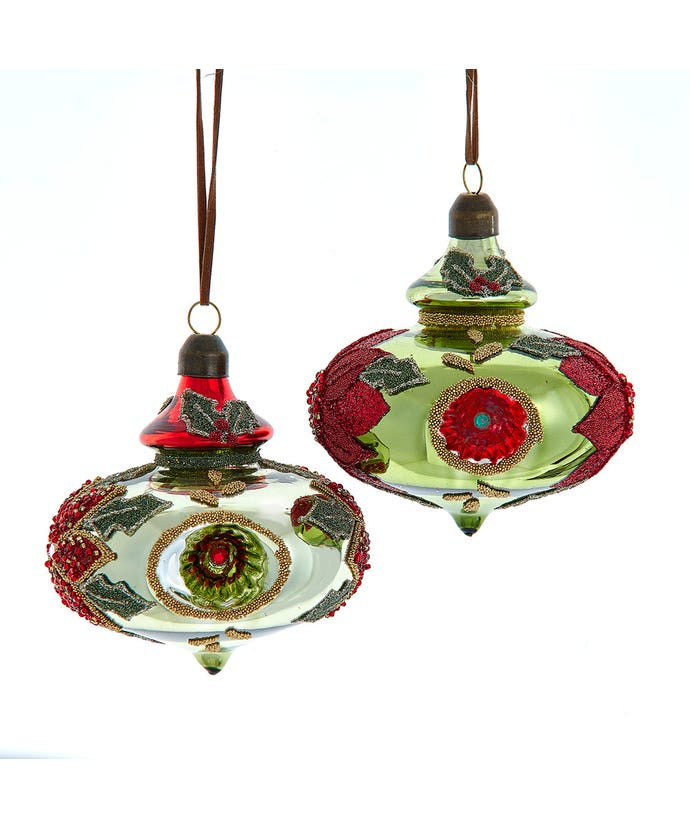 Celestial Poinsettia Heirloom Finial