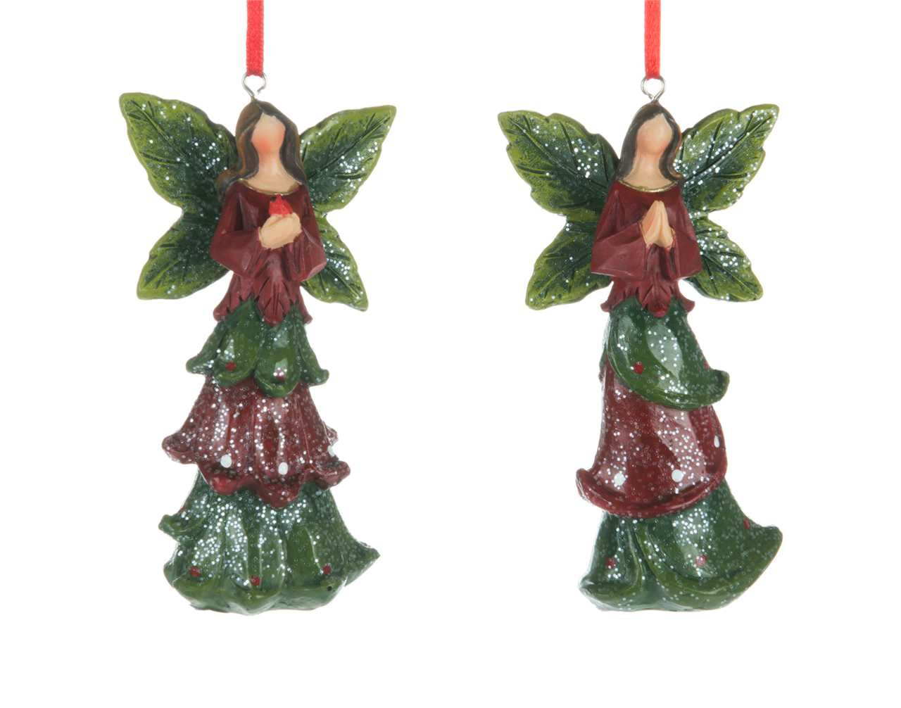 Holly Angel Ornaments