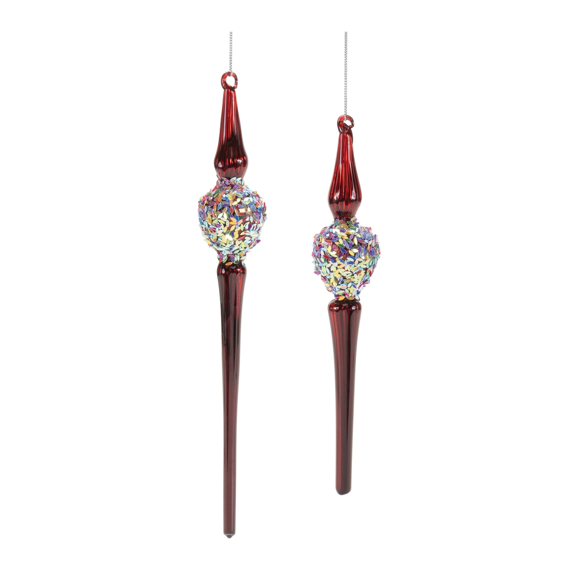 Sparkling Ruby Drop Ornament