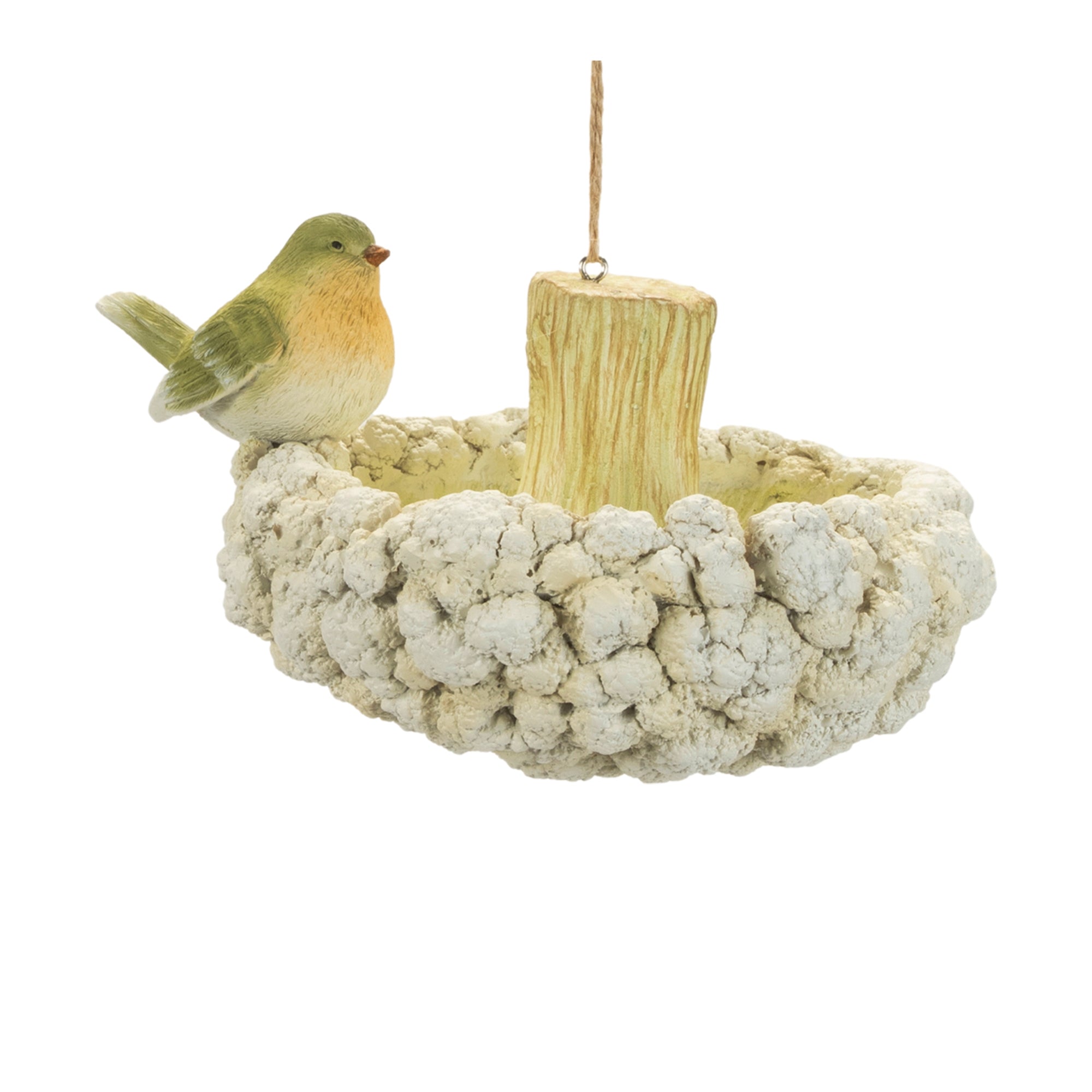 Bird Bath and Bird House Ornaments