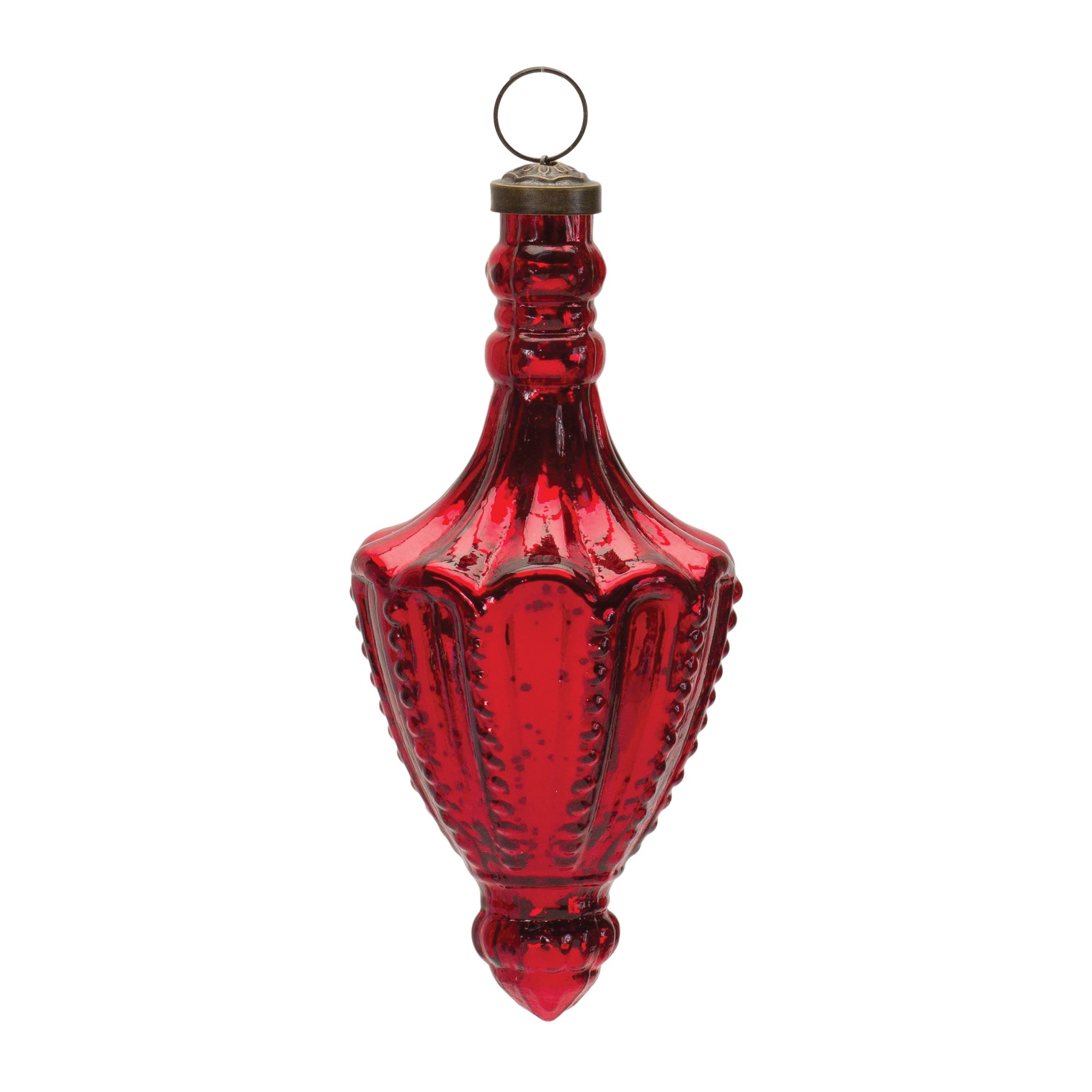 Victorian Ruby Red Drop Ornament