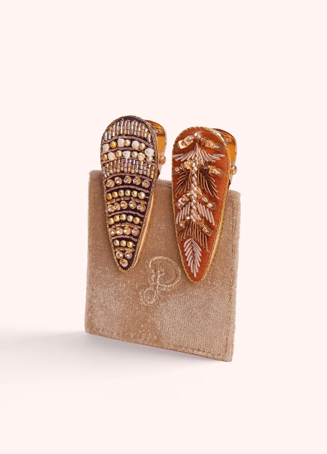 Jewelled Hair Clips - Deco Beads and Tree