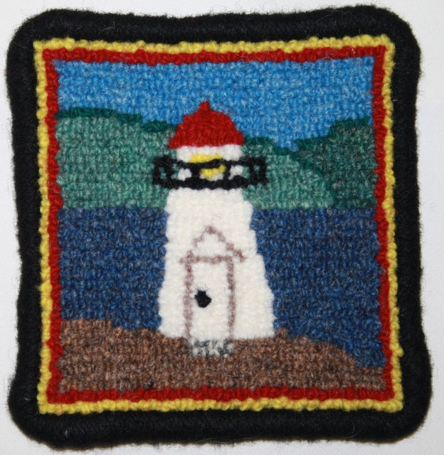 Rug Hooking Coaster Kit - Lighthouse