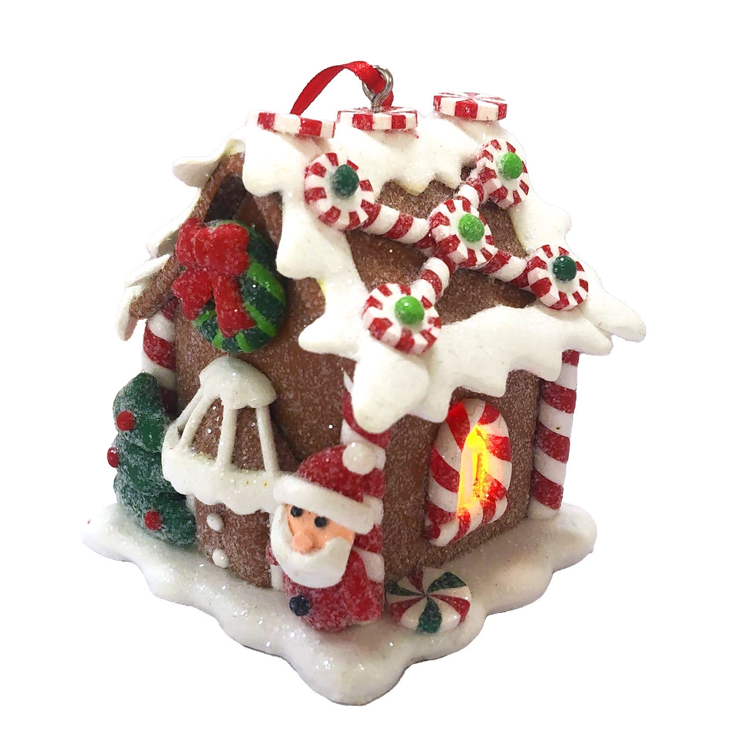 LED Candy Cane Gingerbread House