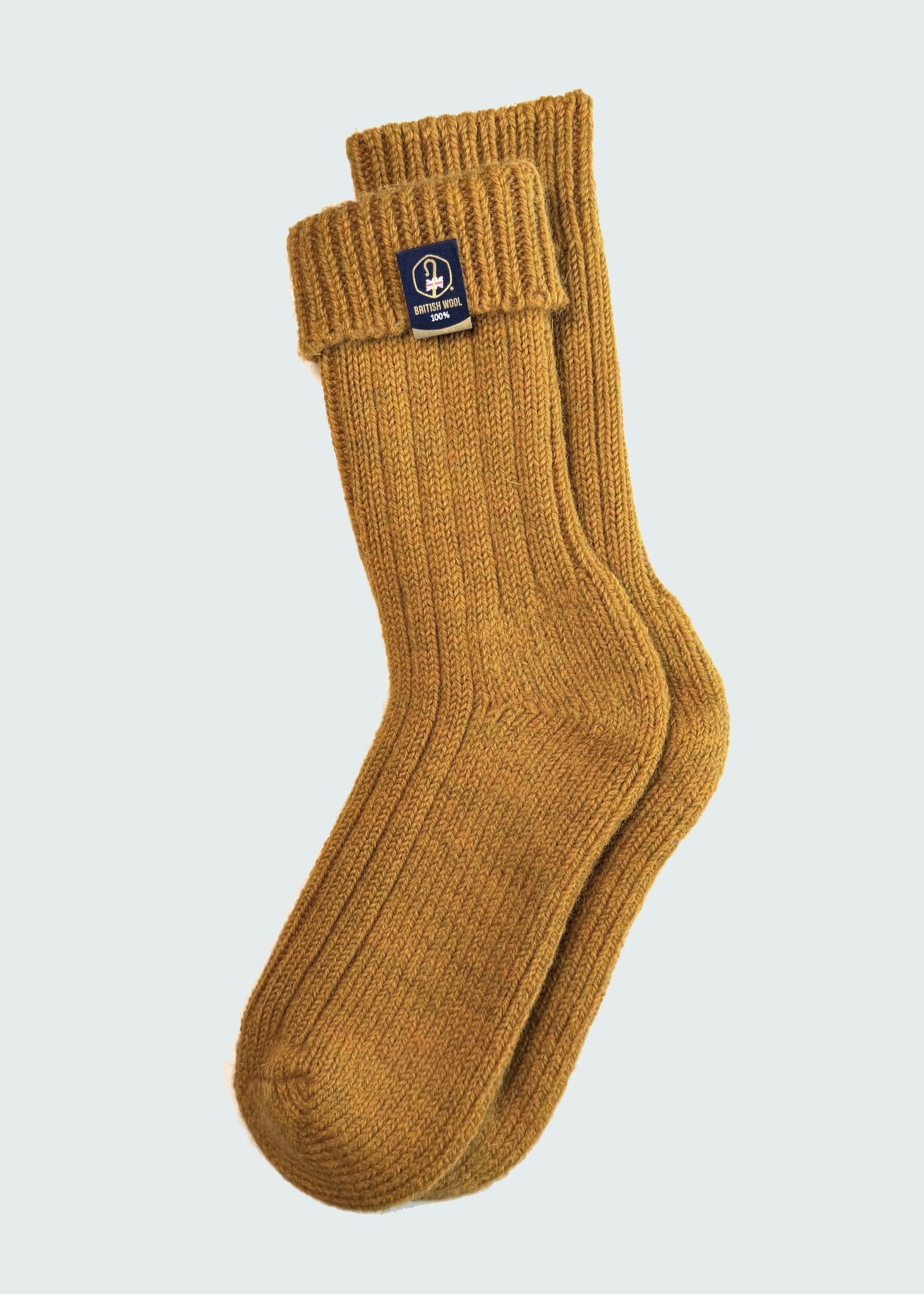 British Wool Boot Socks - Mustard Fields