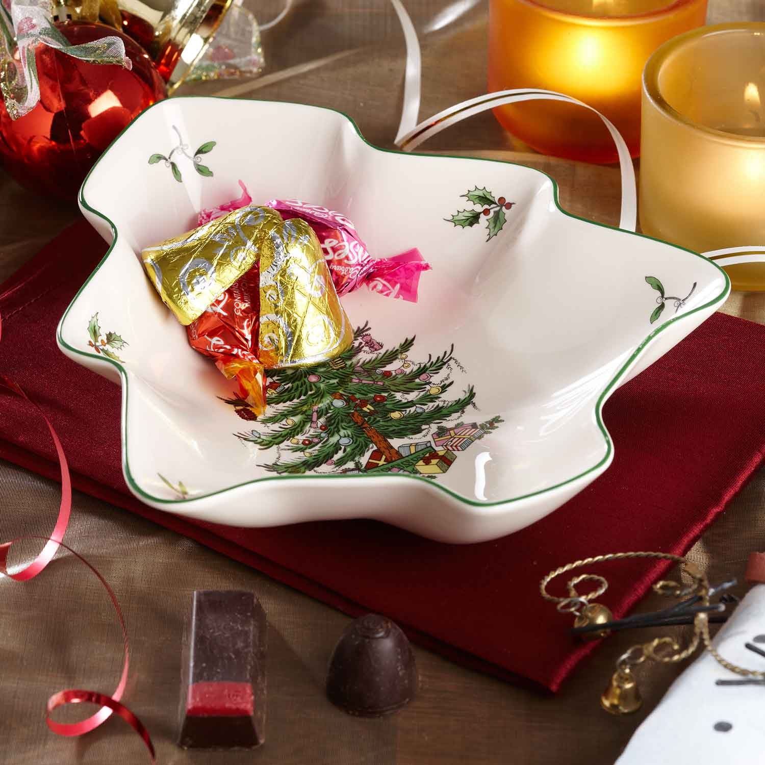 Spode Christmas Tree Shaped Plate