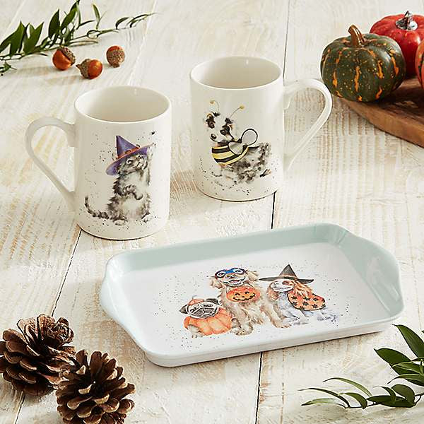 Trick or Treat Mug and Tray Set - Wrendale