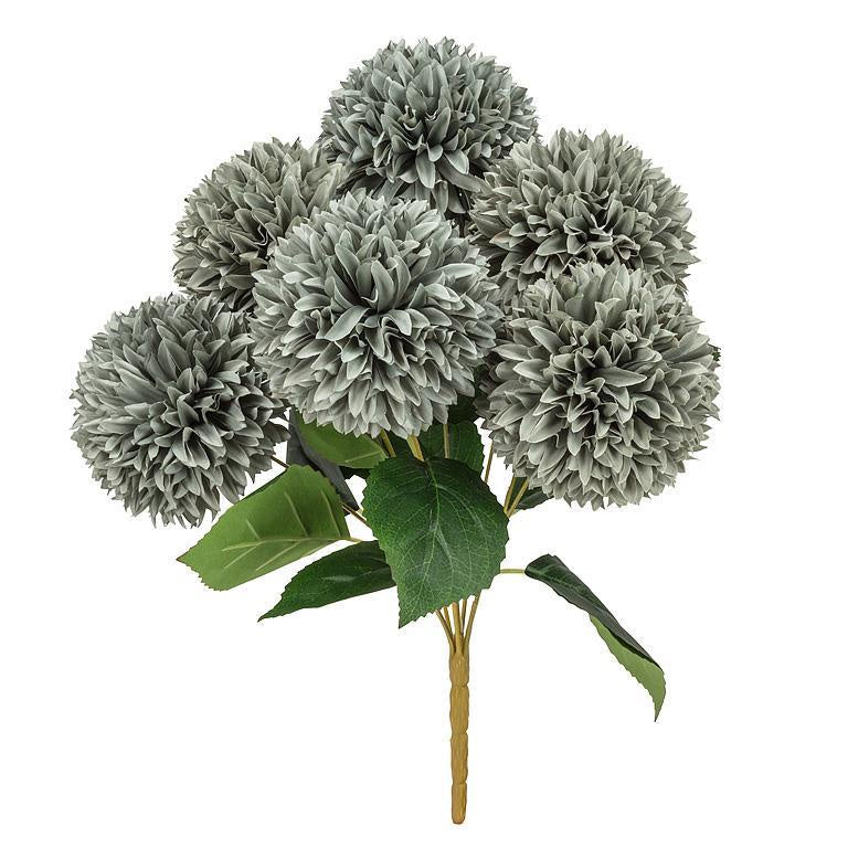 Pompom Dahlia Bouquet - Grey