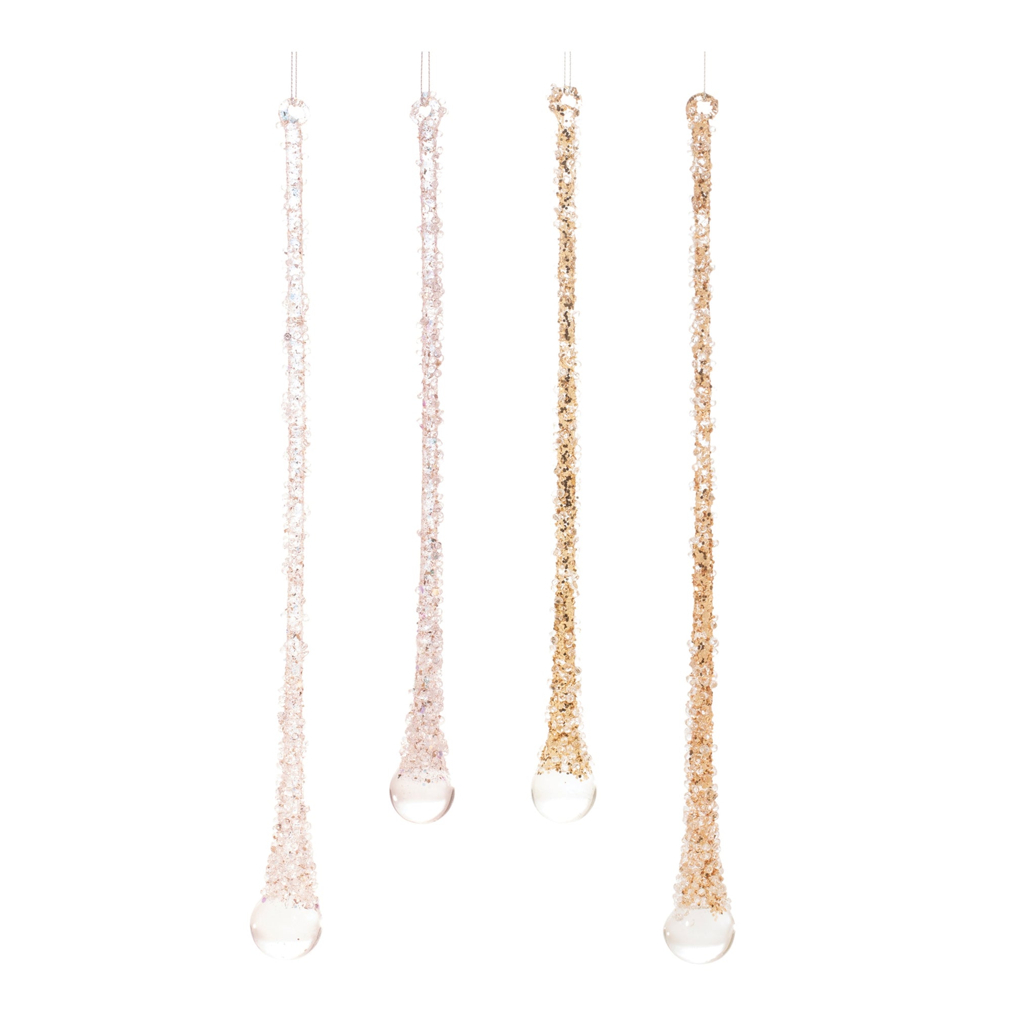 Silver and Gold Drop Ornaments