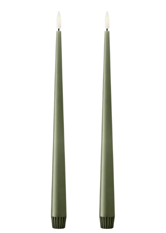 LED Ester & Erik Taper Candles - Sage