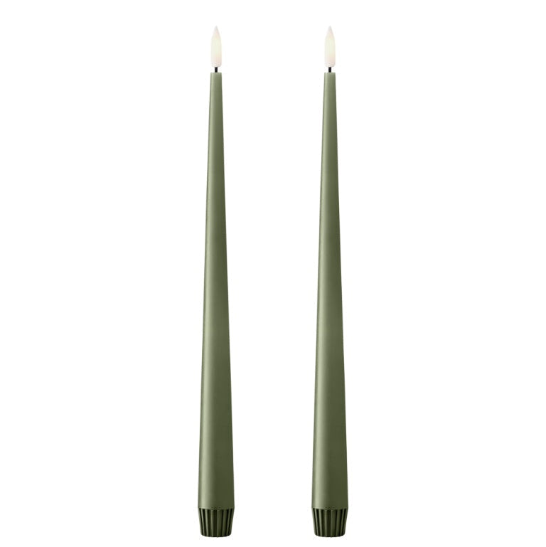 LED Ester & Erik Taper Candles - Sage