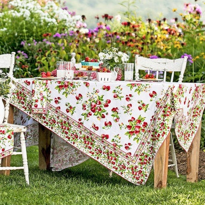 April Cornell Strawberry Basket Tablecloth - 60x90"