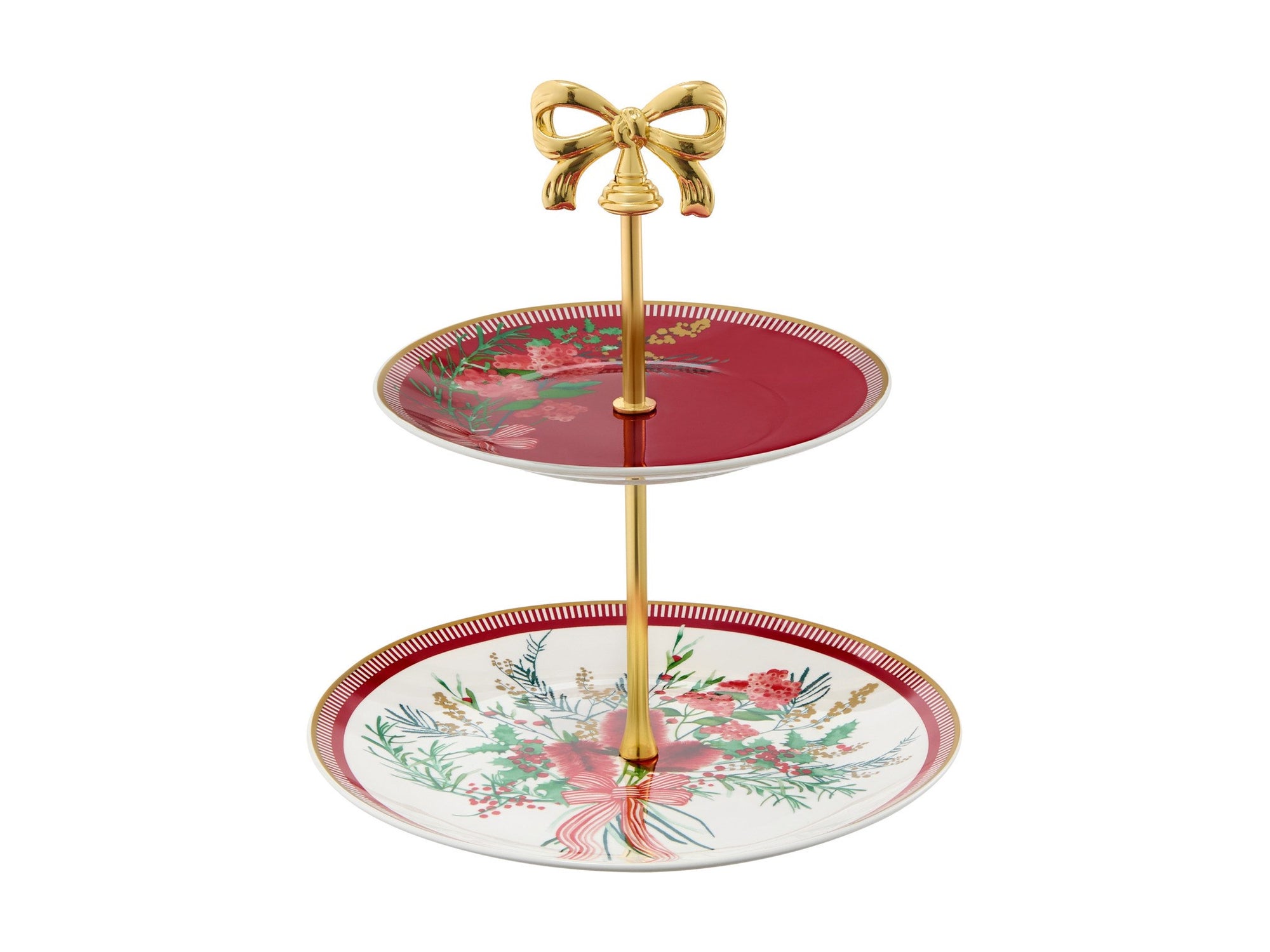 Festive Flora 2 Tiered Cake Stand