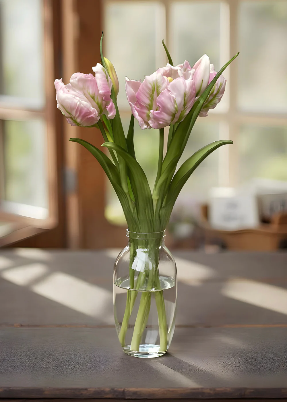 18" Fresh Touch Ruffled Tulip Bundle - Lavender