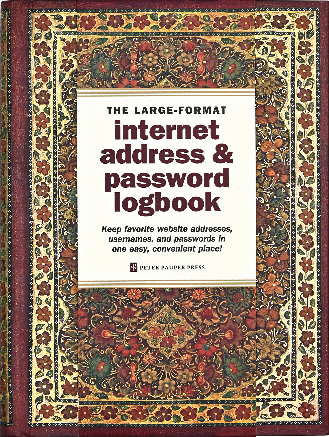 Gilded Floral Large-Format Internet Logbook