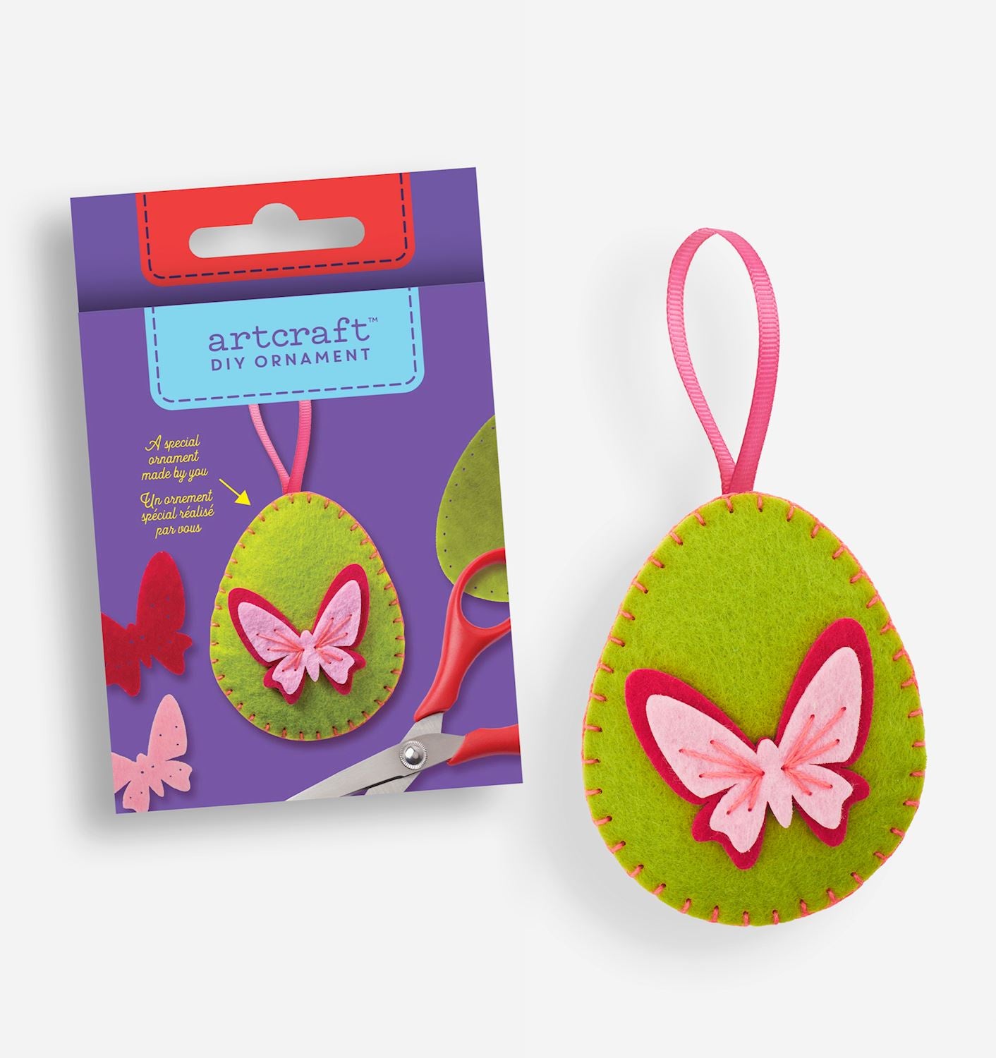 DIY Felt Ornament Kit - Green Egg