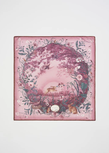 Bunny Narrative Square Scarf