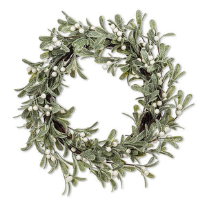 Snow-Kissed Mistletoe Wreath