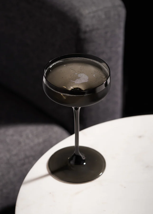 Reserve Nouveau Crystal Coupe Glasses - Smoke