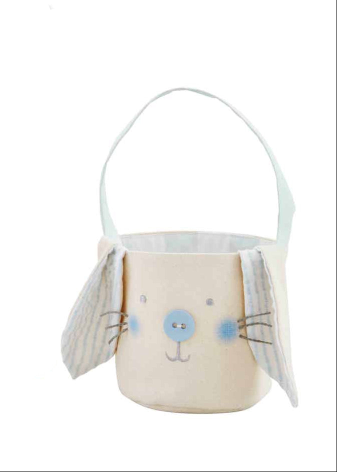 Blue Canvas Bunny Basket