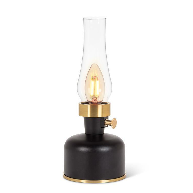 Black LED Hurricane Lamp