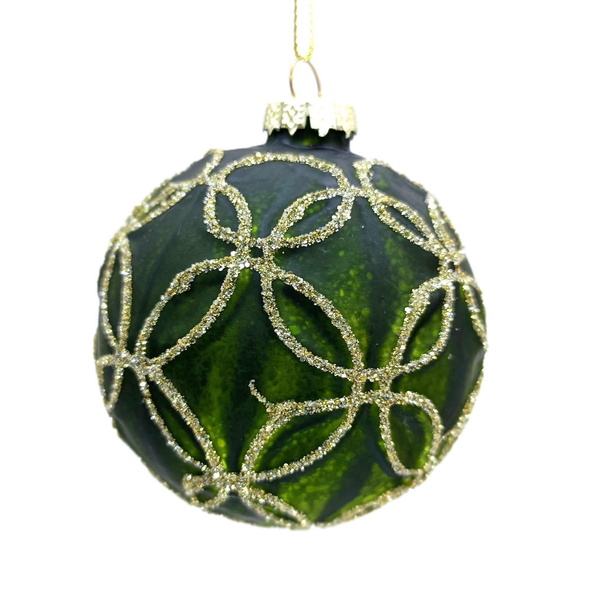 Floral Pattern Glitter Ornament