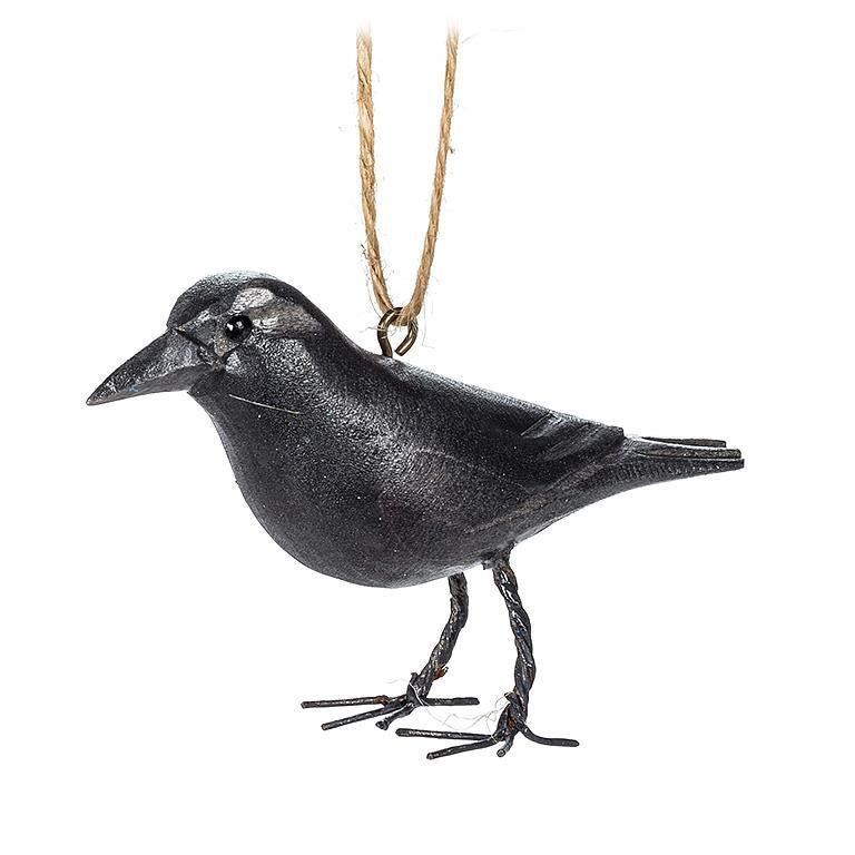 Carved Crow Ornament