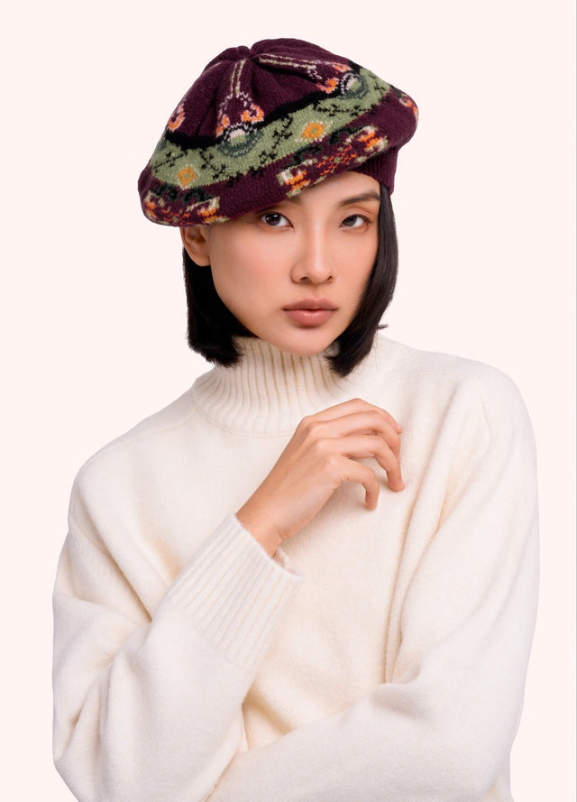Scandi Beret - Damson Mix