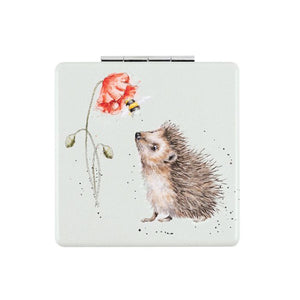 Wrendale Compact Mirror - 'Busy as a Bee' Hedgehog