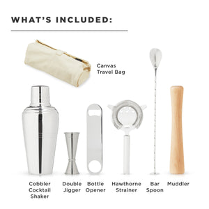 6-Piece Travel Barware Set