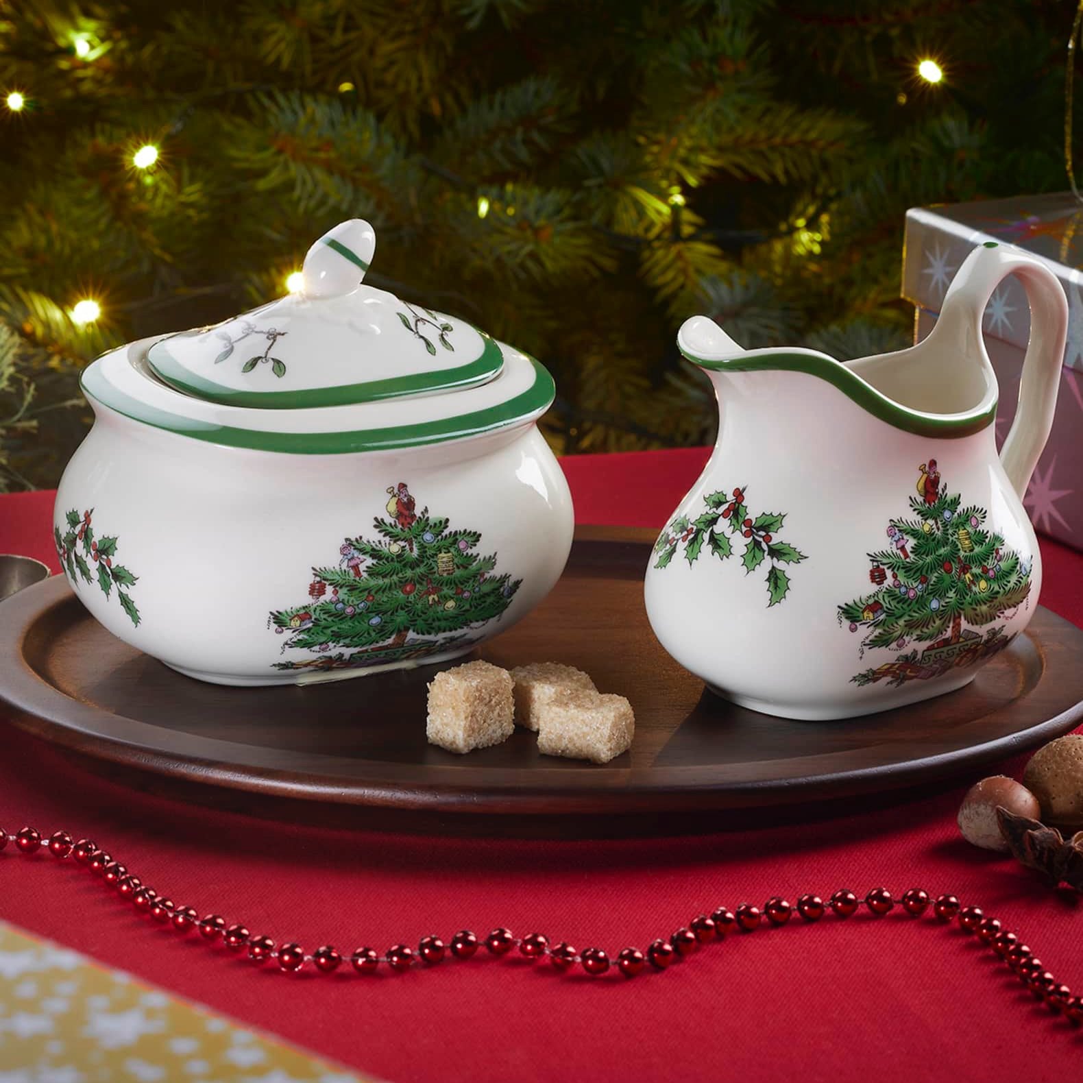 Spode 3pc Cream & Sugar Serving Set