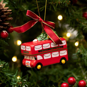 Spode "All Things British" Double Decker Bus Ornament